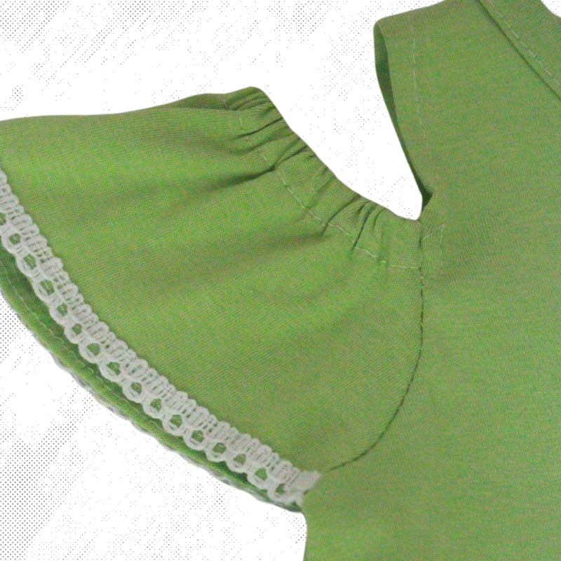 SHORT DRESS WITH HAIR BAND (GREEN)