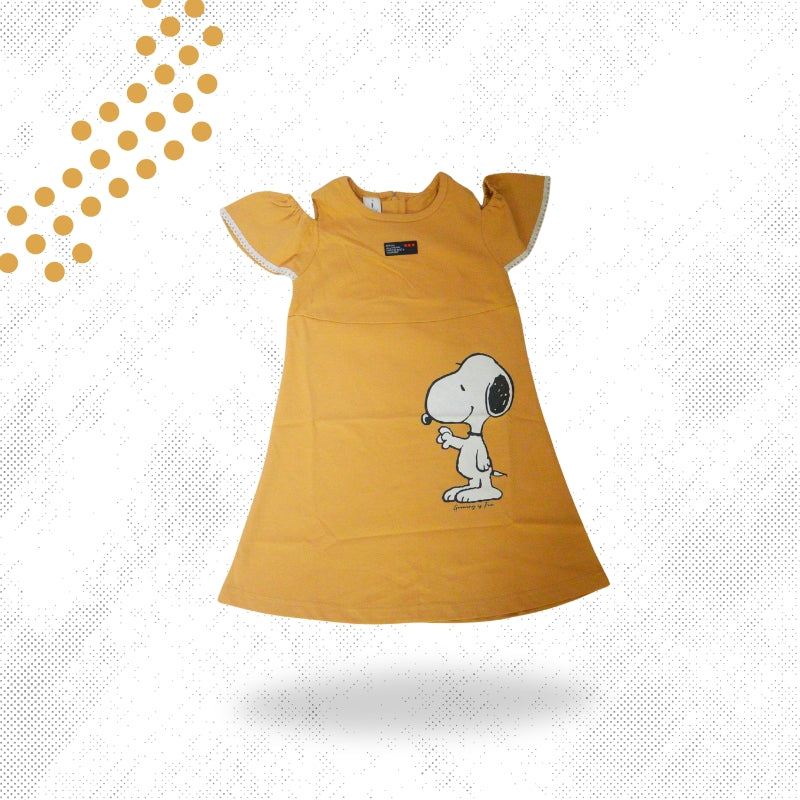 SHORT DRESS WITH HAIR BAND (YELLOW)