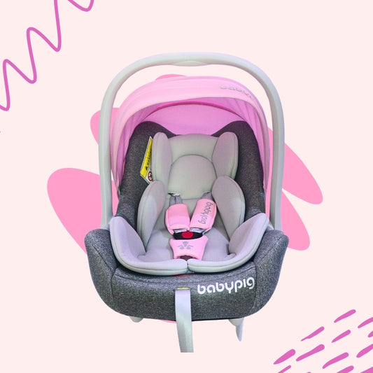 2 IN 1 CAR SEAT WITH CARRY COT (Pink)