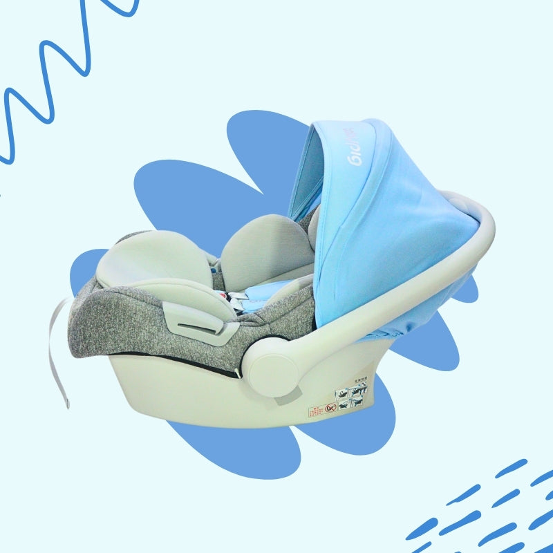 2 IN 1 CAR SEAT WITH CARRY COT (Blue)