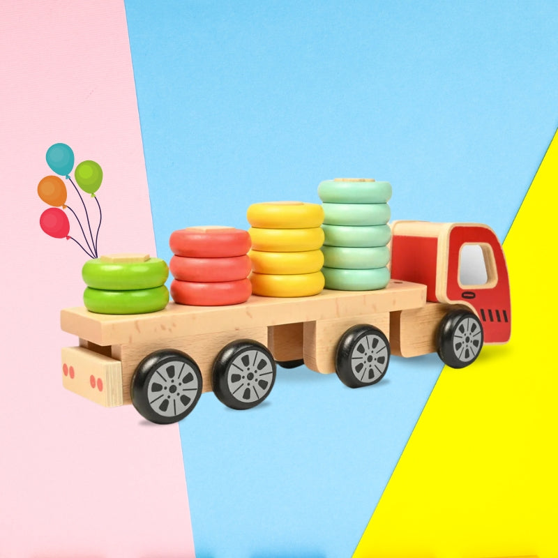 WOODEN TOY TRUCK PUZZLE