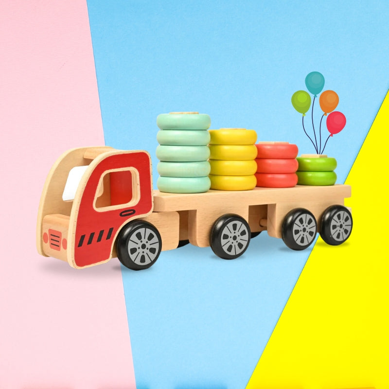 WOODEN TOY TRUCK PUZZLE