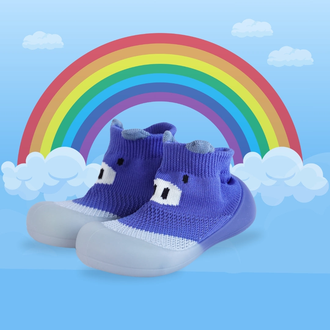 CUTE WALK SLIP ON SOCKS SHOES(BLUE)