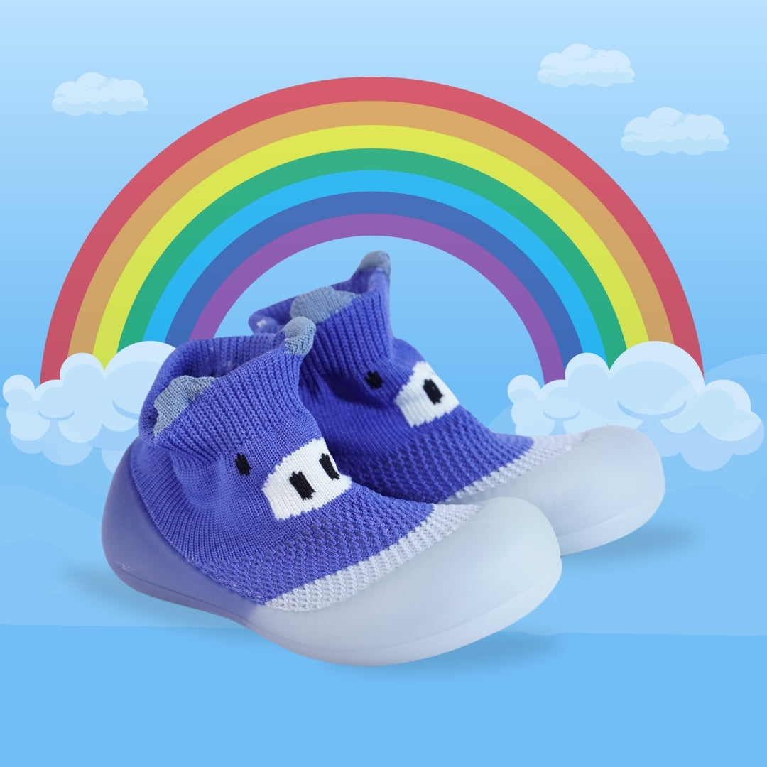 CUTE WALK SLIP ON SOCKS SHOES(BLUE)