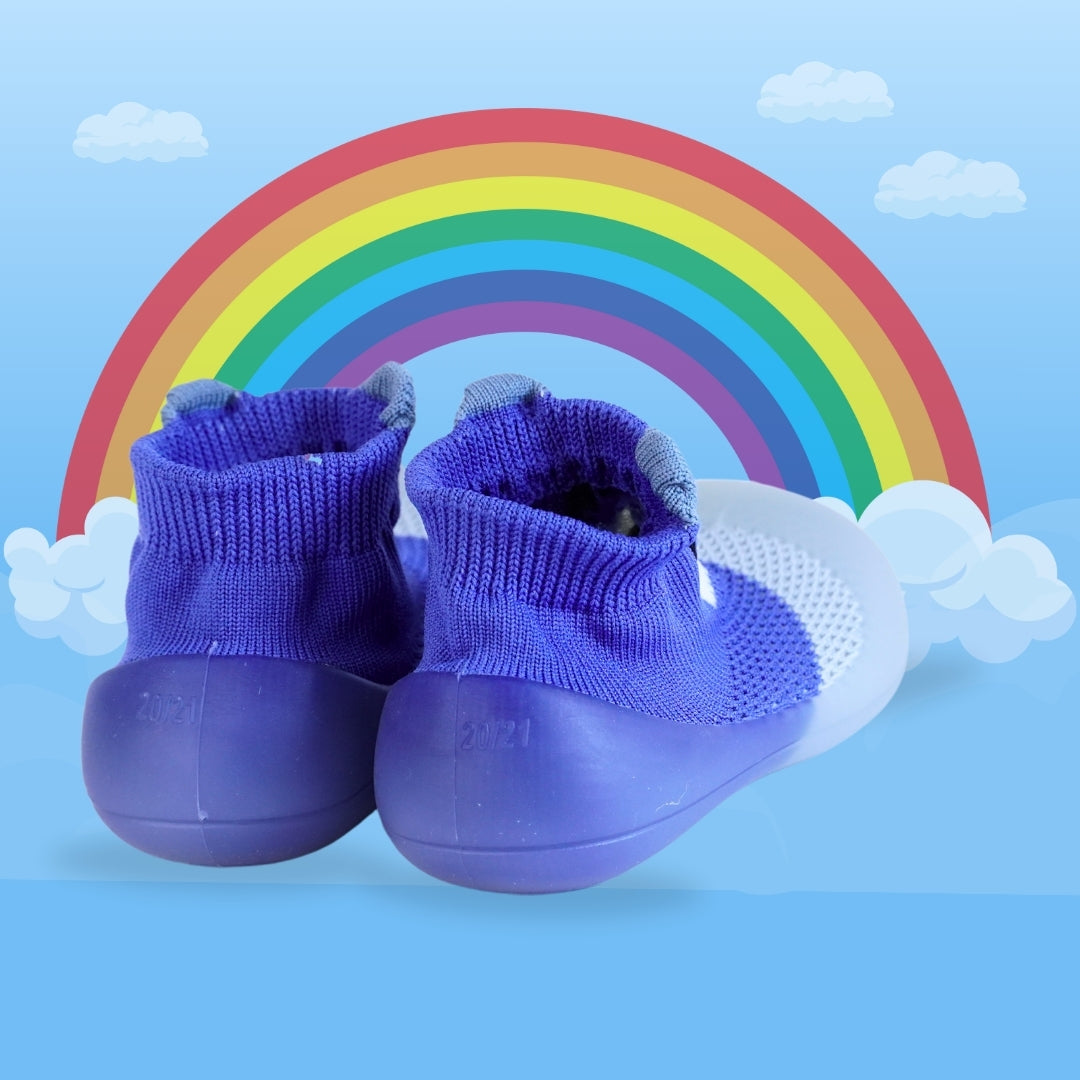 CUTE WALK SLIP ON SOCKS SHOES(BLUE)