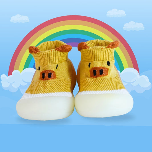 CUTE WALK SLIP ON SOCKS SHOES(YELLOW)