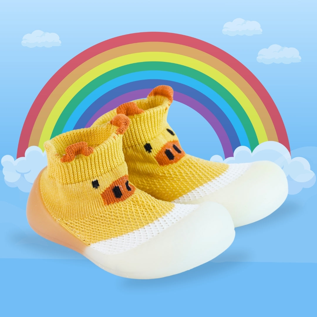 CUTE WALK SLIP ON SOCKS SHOES(YELLOW)