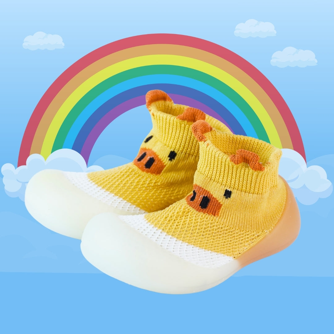 CUTE WALK SLIP ON SOCKS SHOES(YELLOW)