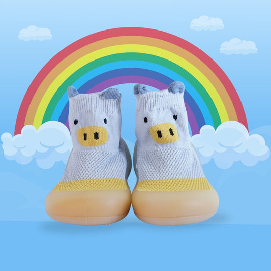 CUTE WALK SLIP ON SOCKS SHOES(GREY)