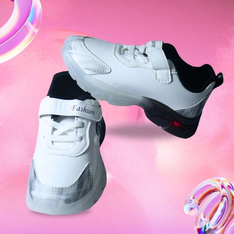 AIR TEXT DETAILED LED SHOES(BLACK)