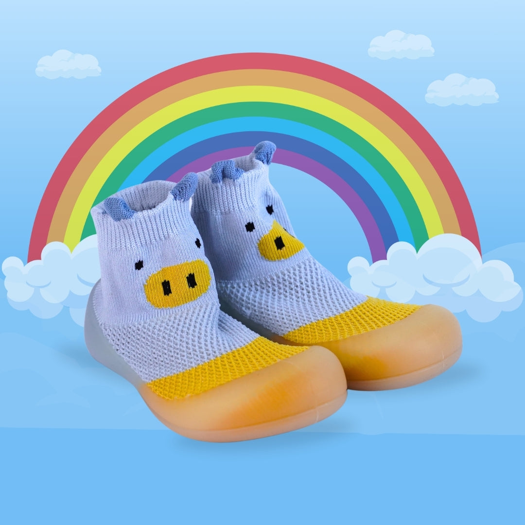 CUTE WALK SLIP ON SOCKS SHOES(GREY)