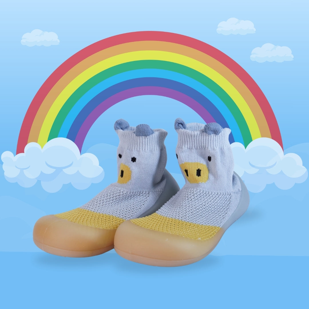 CUTE WALK SLIP ON SOCKS SHOES(GREY)