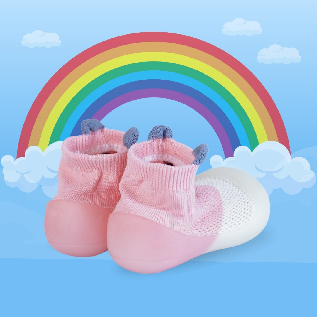 CUTE WALK SLIP ON SOCKS SHOES(PINK)