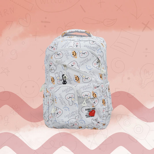 Doodle School Bag (White)