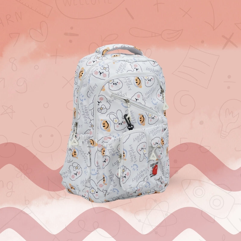 Doodle School Bag (White)