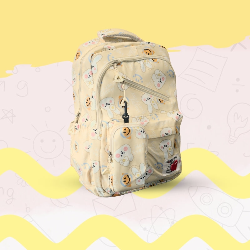 Doodle School Bag (Beige)