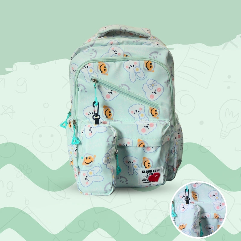 Doodle School Bag (Sky Blue)