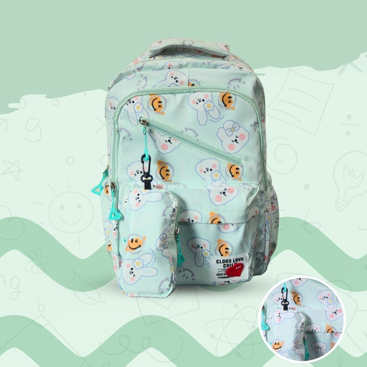 Doodle School Bag (Sky Blue)