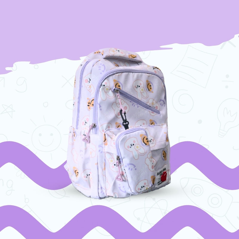 Doodle School Bag (Purple)