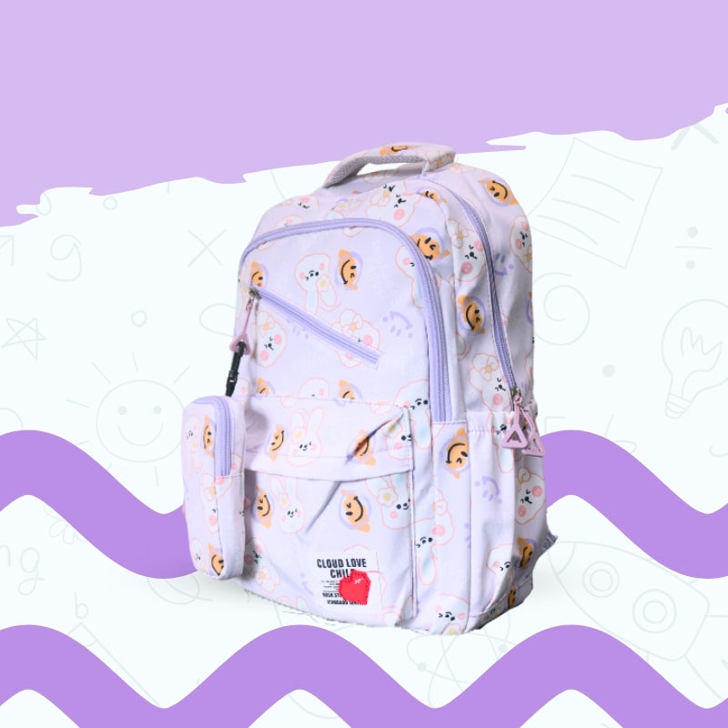Doodle School Bag (Purple)