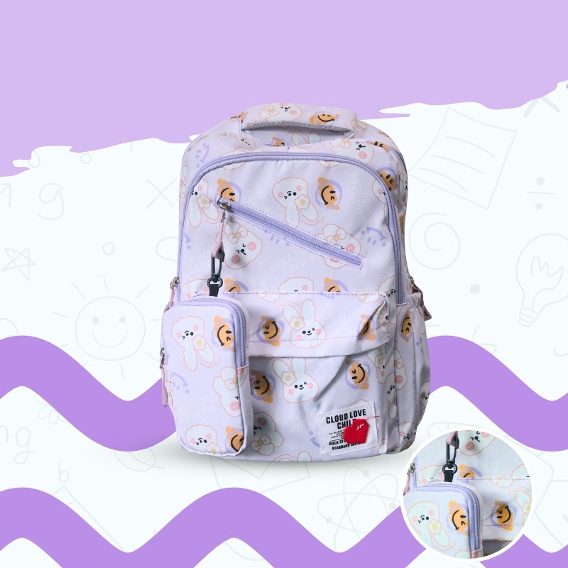 Doodle School Bag (Purple)