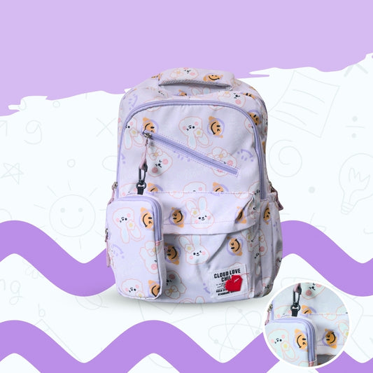 Doodle School Bag (Purple)