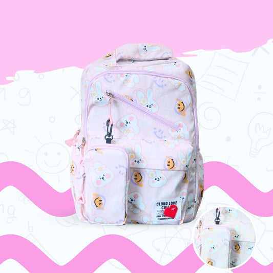 Doodle School Bag (Baby Pink)