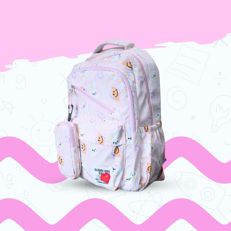 Doodle School Bag (Baby Pink)