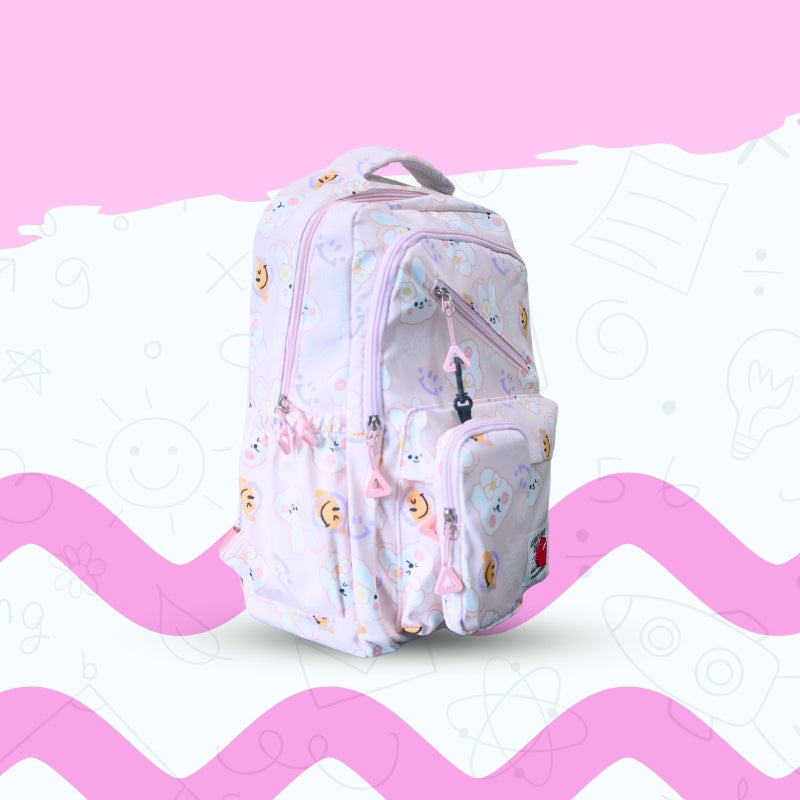 Doodle School Bag (Baby Pink)