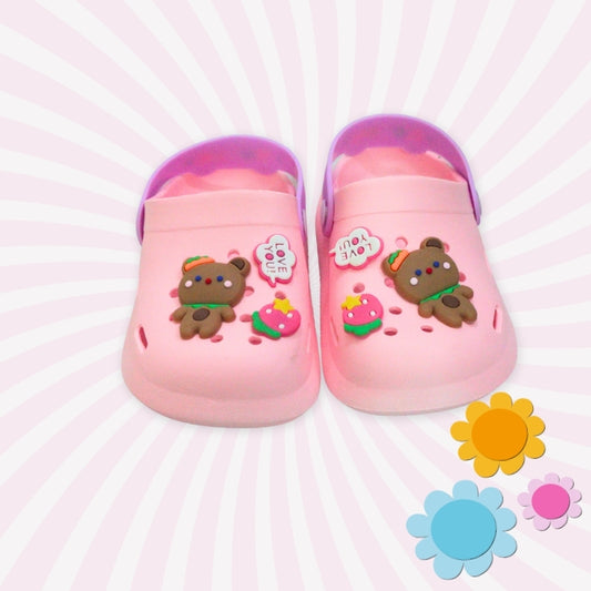 HAPPY BEAR CLOGS (PINK)