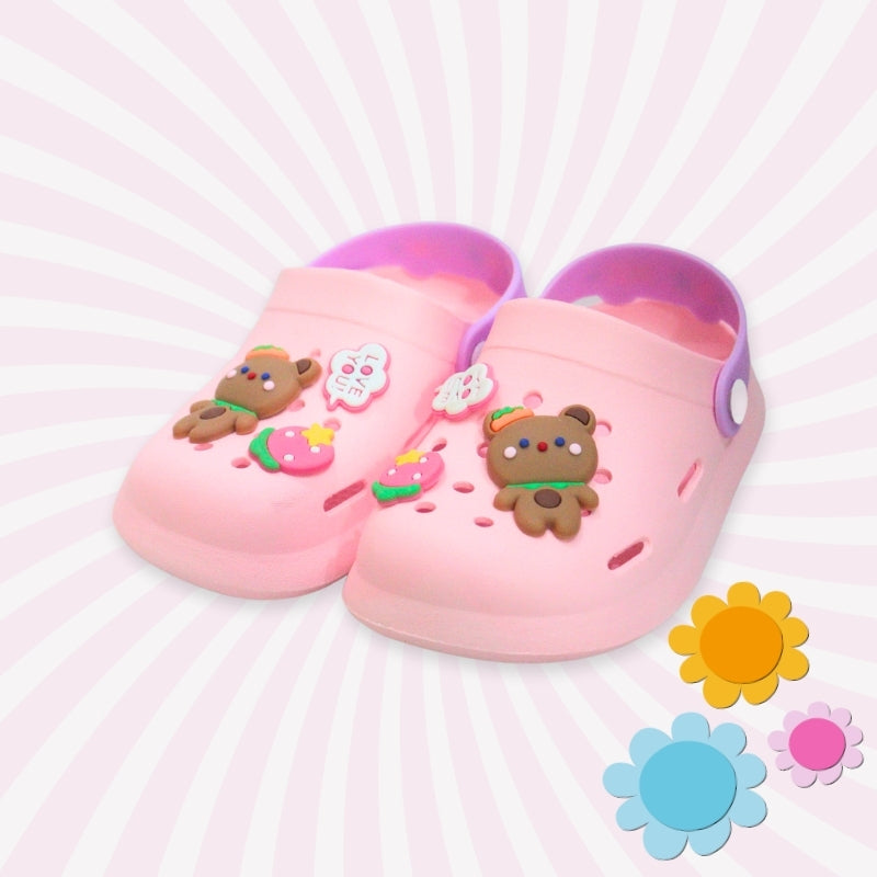 HAPPY BEAR CLOGS (PINK)