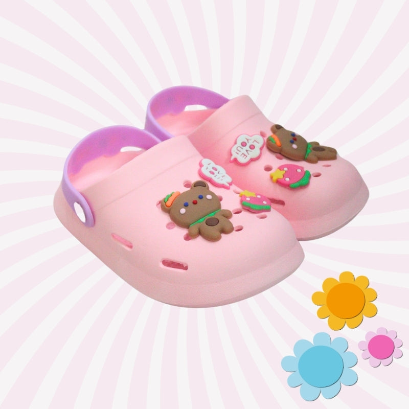 HAPPY BEAR CLOGS (PINK)
