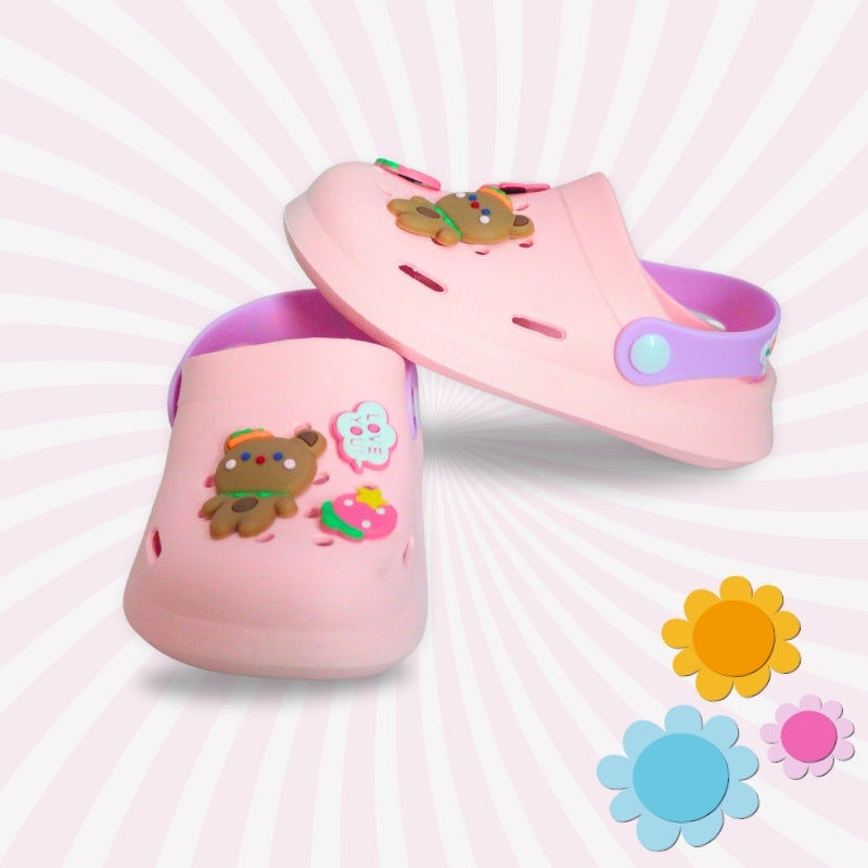 HAPPY BEAR CLOGS (PINK)