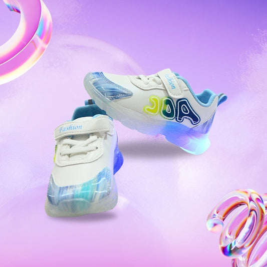 Air text detailed led shoes (BLUE)