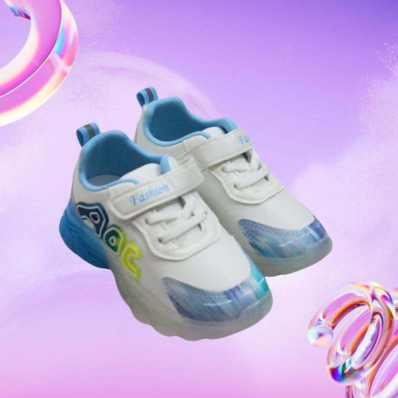 Air text detailed led shoes (BLUE)