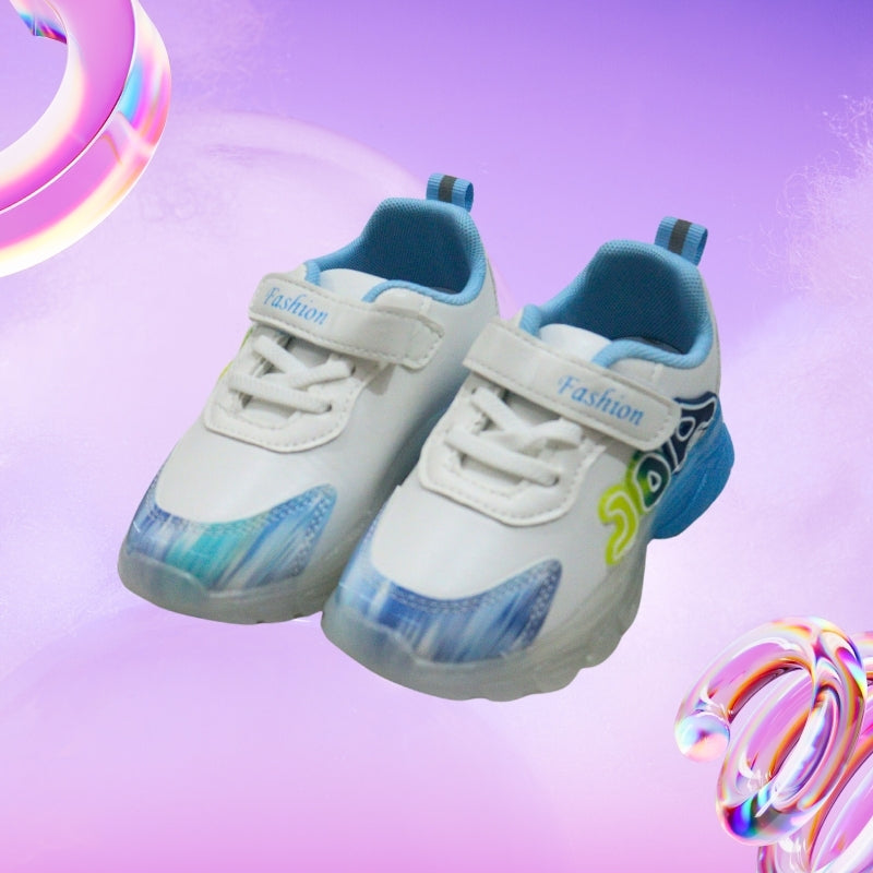 Air text detailed led shoes (BLUE)