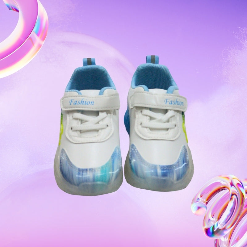 Air text detailed led shoes (BLUE)
