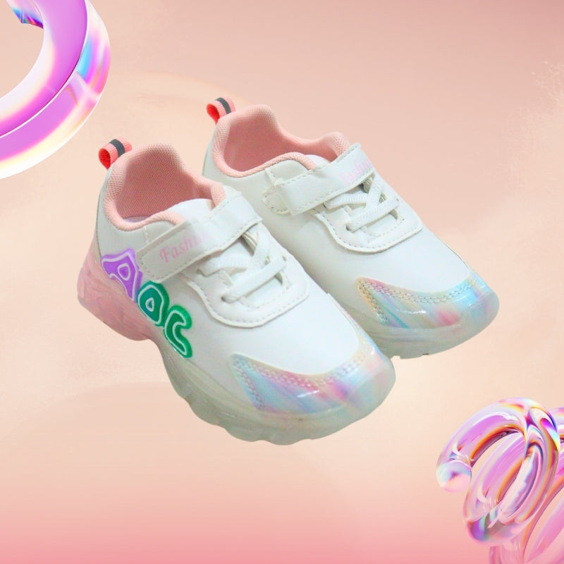 Air text detailed led shoes(PINK)