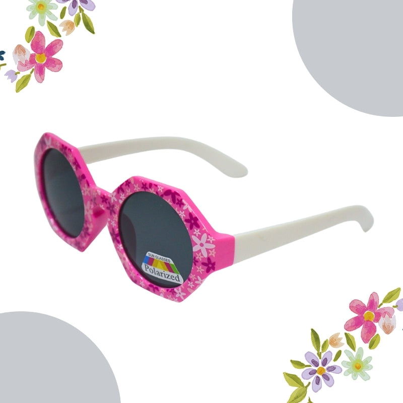 HEXAGON FLOWER PRINT SUNGLASSES