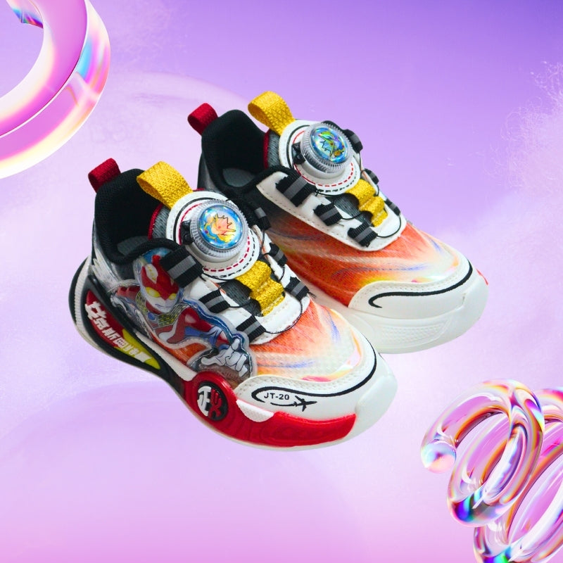 VELCRO CLOSURE LIGHT SNEAKERS(RED)