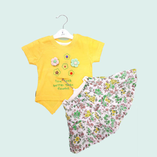 YELLOW SKIRT SET